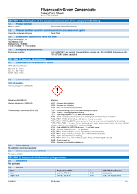 Thumbnail of document Data Sheet - A-126 Fluorescein Green Concentrate